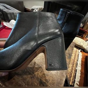 Michael Kors Black Pebbled Leather Booties